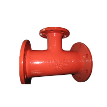 EN545,598 Ductile Iron Pipe Fitting FBE coated DCI all flanged tee pipe fitting